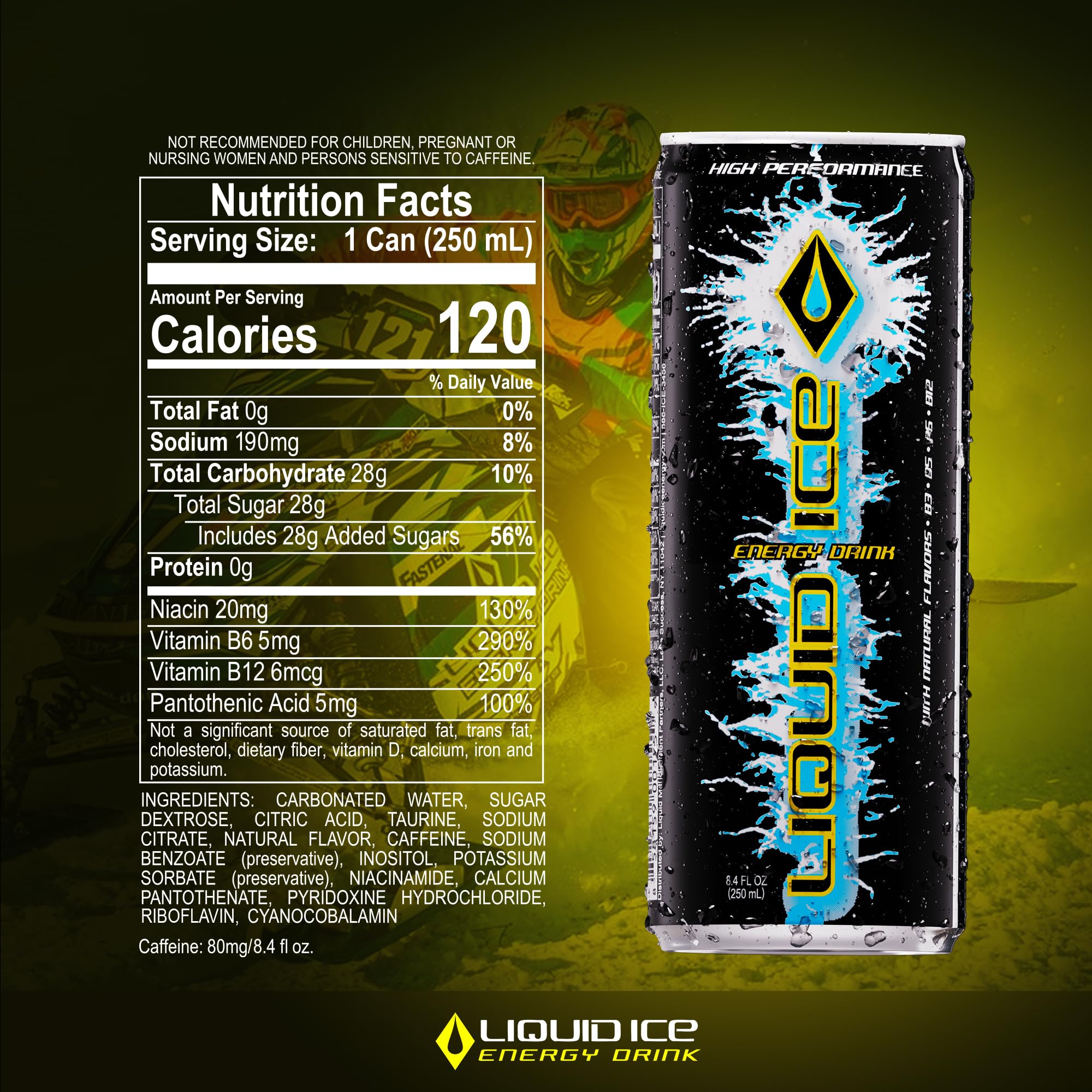 Liquid Ice Supreme Classic can label close-up, bold flavor and USA-made quality