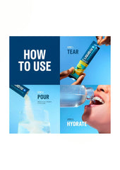 Product assembly showing Liquid I.V. Hydration Multiplier sticks and packaging