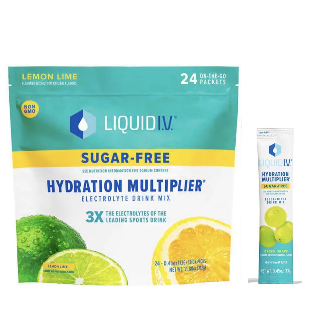 Liquid I.V. Sugar-Free Hydration Multiplier Lemon Lime stick for on-the-go hydration