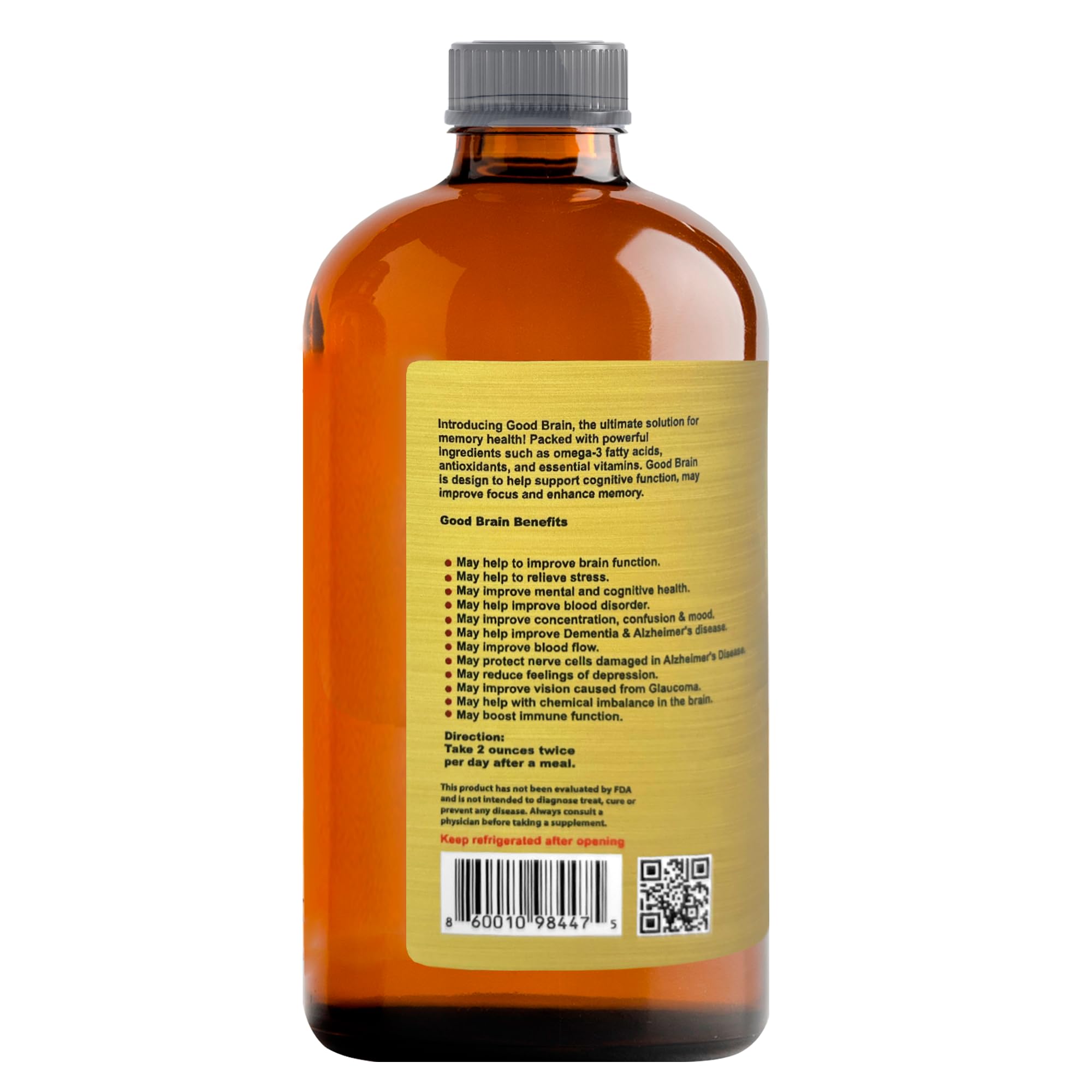 LiquidBlenz Ginkgo biloba bottle close-up highlighting memory support.