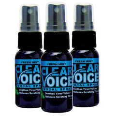 LIQUIDHEALTH Clear Voice bottle mint soothes throat for smoother singing during practice