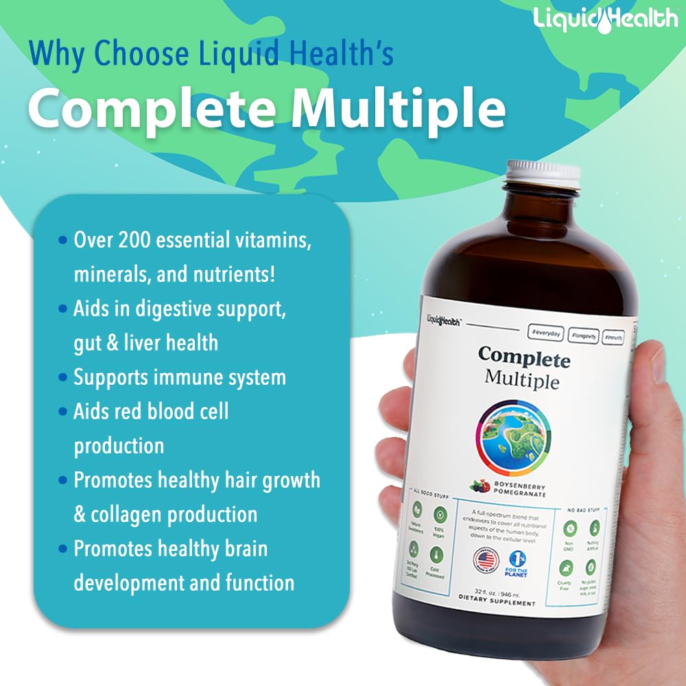 LIQUIDHEALTH Digestive Support Blend illustration highlighting gut health support
