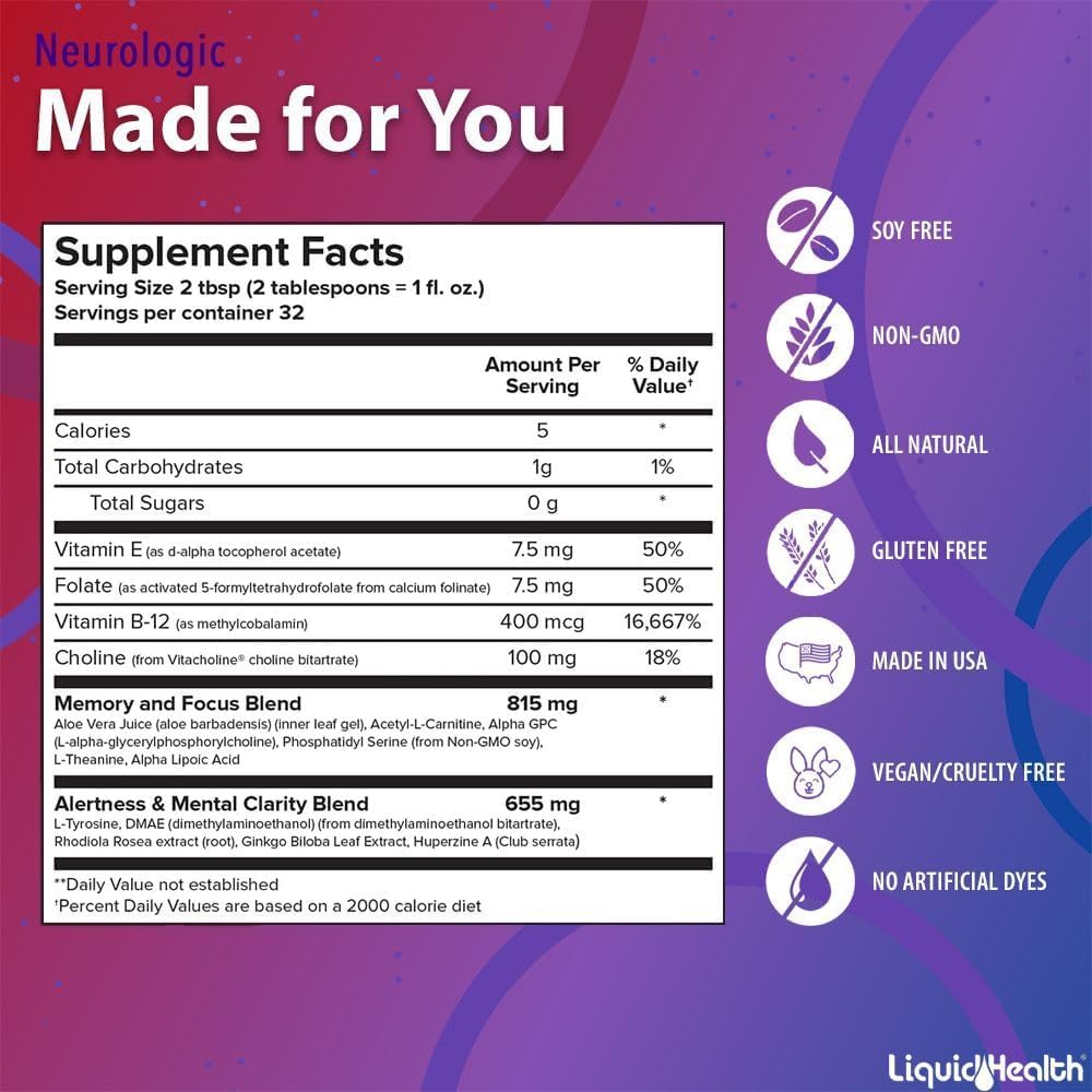 LIQUIDHEALTH Neurologic Focus 3-pack display for home or office.