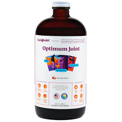 LIQUIDHEALTH Optimum Joint bottle pour showing easy daily dosing for joint comfort