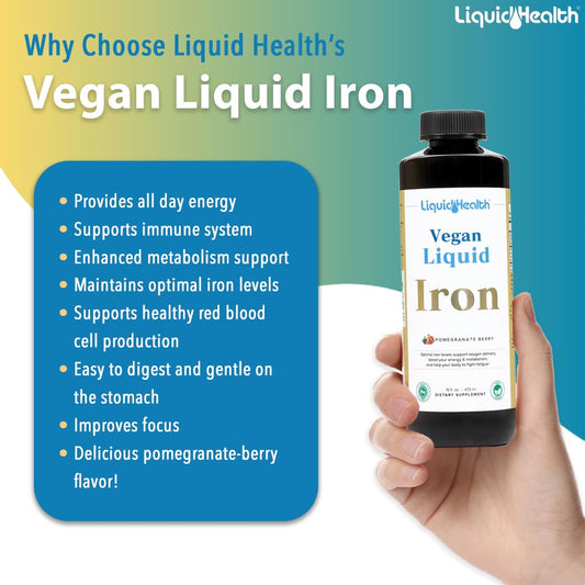LIQUIDHEALTH Organic Methyl B12 Drops bottle supports daily energy.