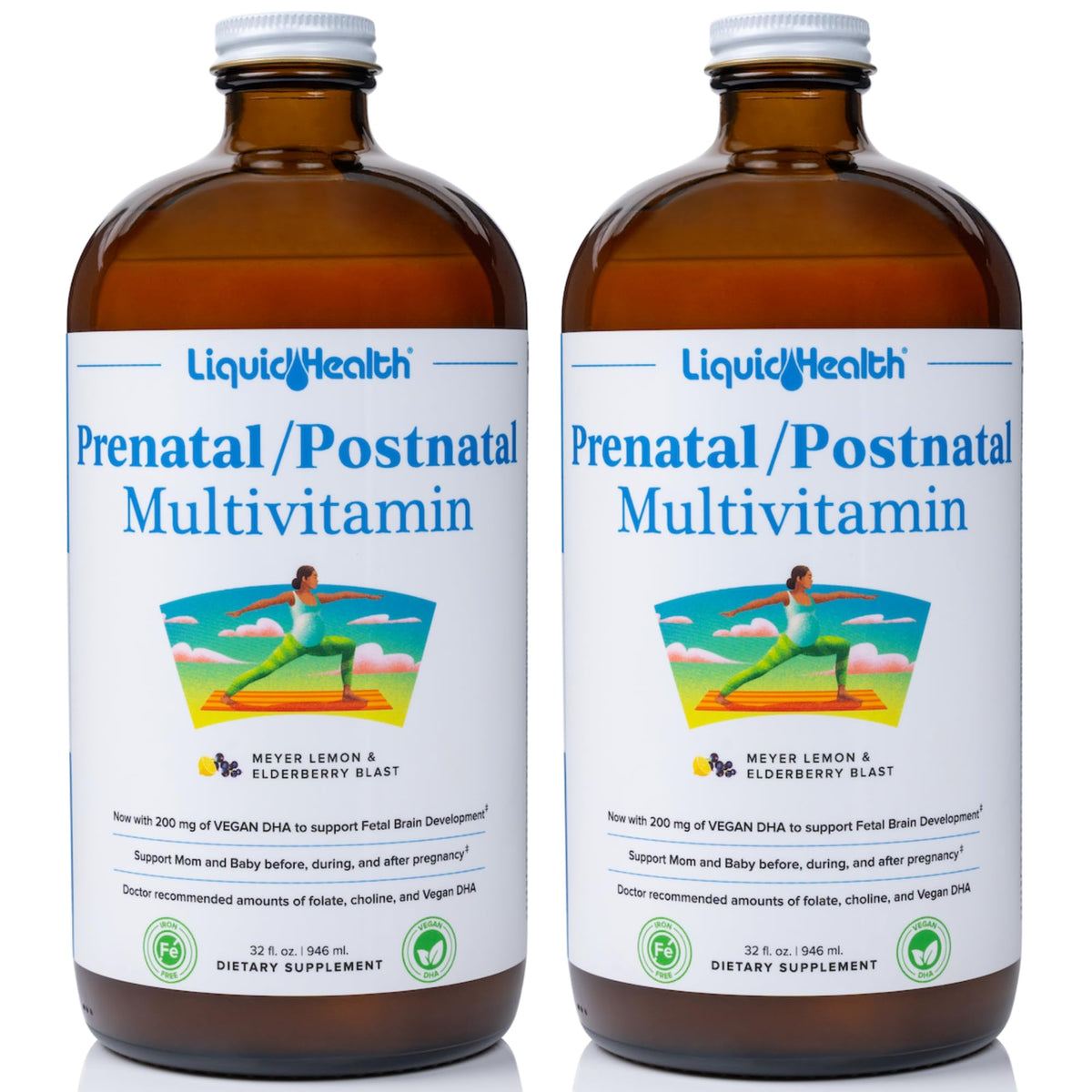 LIQUIDHEALTH prenatal bottle pour for an easy daily dose during pregnancy