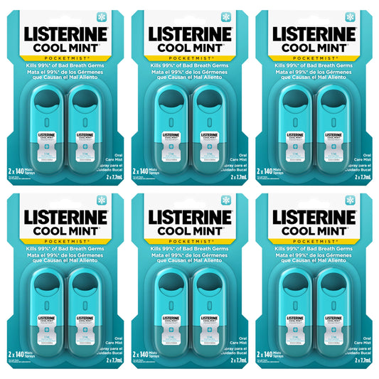 Listerine PocketMist Cool Mint bottle for on-the-go freshness