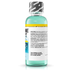 Close-up label highlights alcohol-free formula and clean mint scent.
