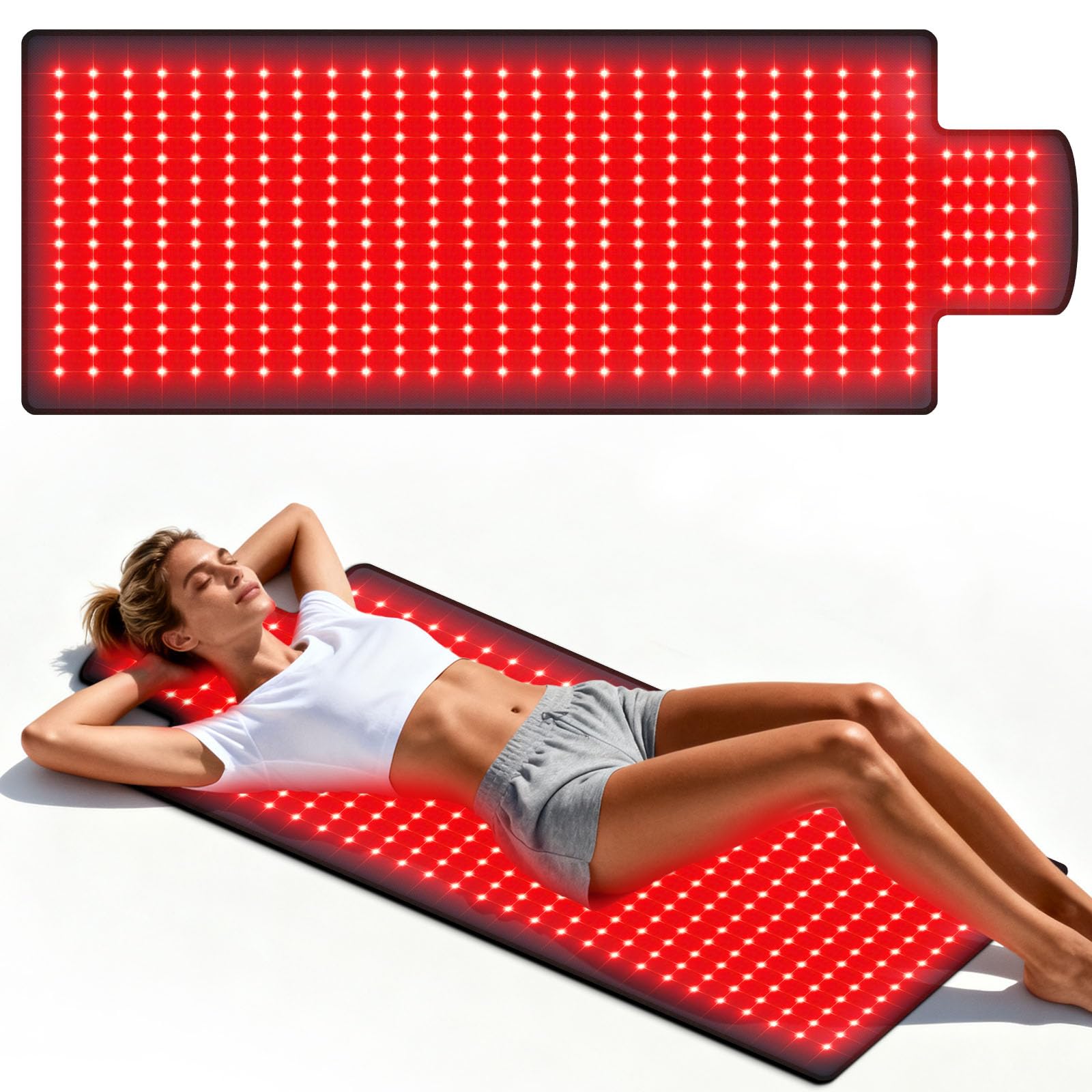 LITDUCK red light therapy mat showing full body coverage for home use