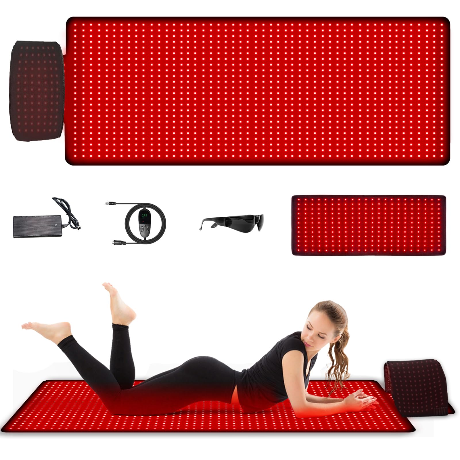 LITECARE red light therapy mat front view for full-body relaxation.