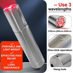 LITECARE red-light wand on joints offers potential comfort during activity