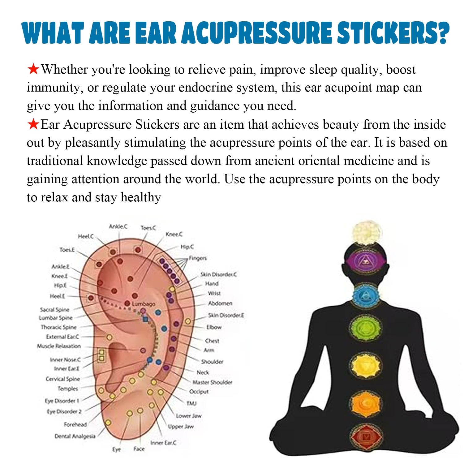 Ear seeds application steps for simple therapy