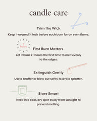Literie candle provides 50-hour burn time in a compact 9oz form.
