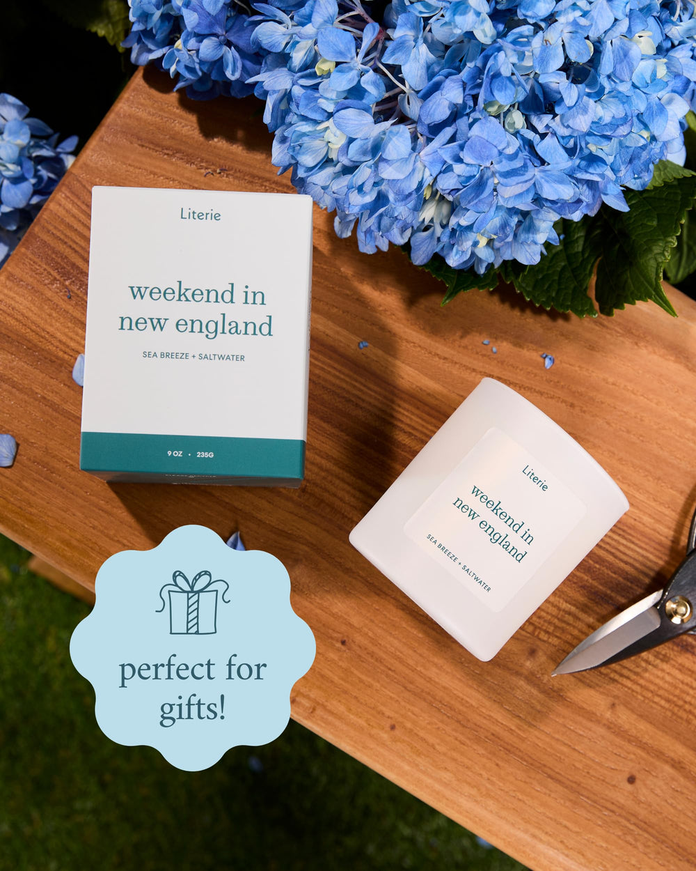 Literie candle gift-ready packaging highlights thoughtful present for her or him