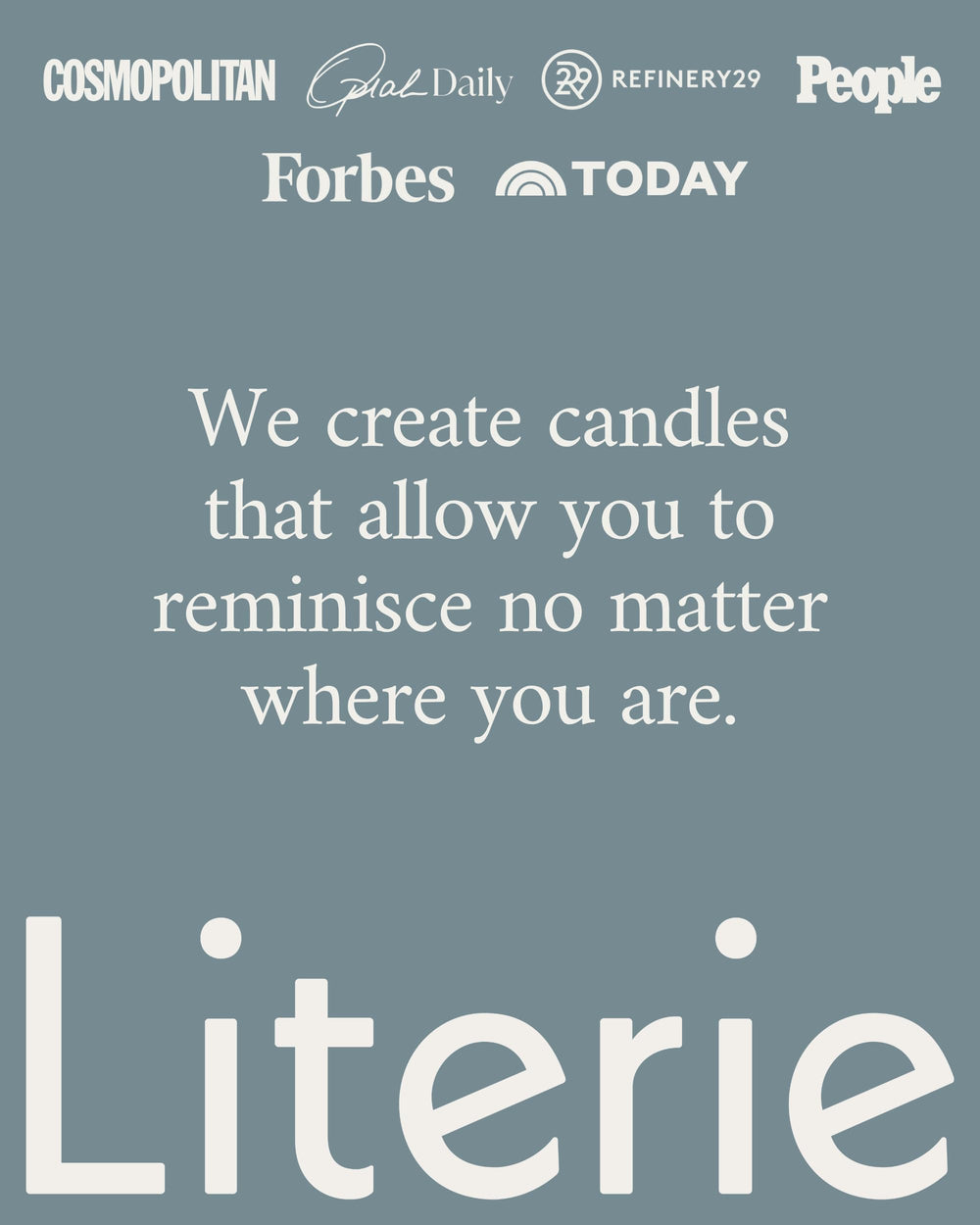 Literie non-toxic, sulfate- and phthalate-free candle for peace of mind.