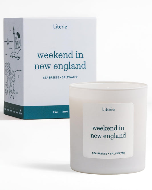 Literie NYC inspired candle jar close-up for cozy ambience and mood enhancement