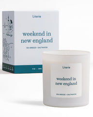 Literie NYC inspired candle jar close-up for cozy ambience and mood enhancement