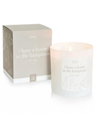 Literie NYC inspired candle label close-up highlighting Rosé and Melon notes