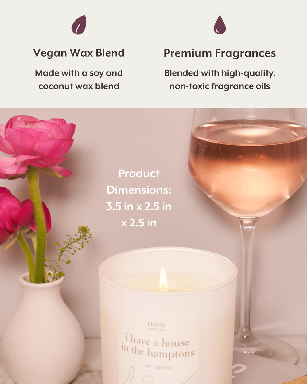 Literie candle with removable lid for easy access and reuse