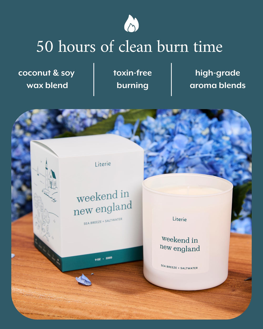 Literie sea breeze fragrance wax pour captures fresh coastal aroma and calm moments