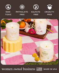 Literie fragrance label shows sulfate-free and phthalate-free assurances.