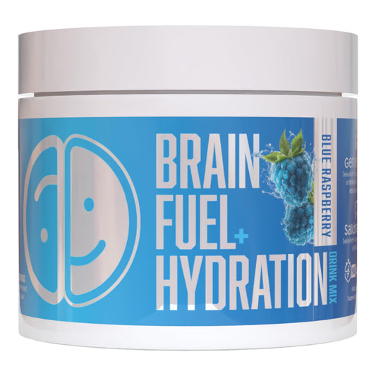 Lithios Brain Fuel Plus tub with scoop for daily focus support