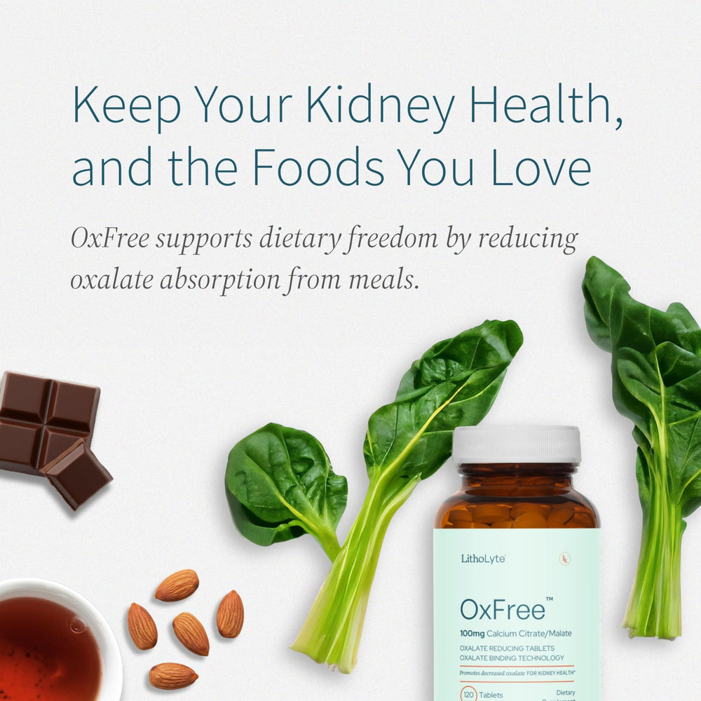 LithoLyte OxFree two-tablet dosage setup for daily use.