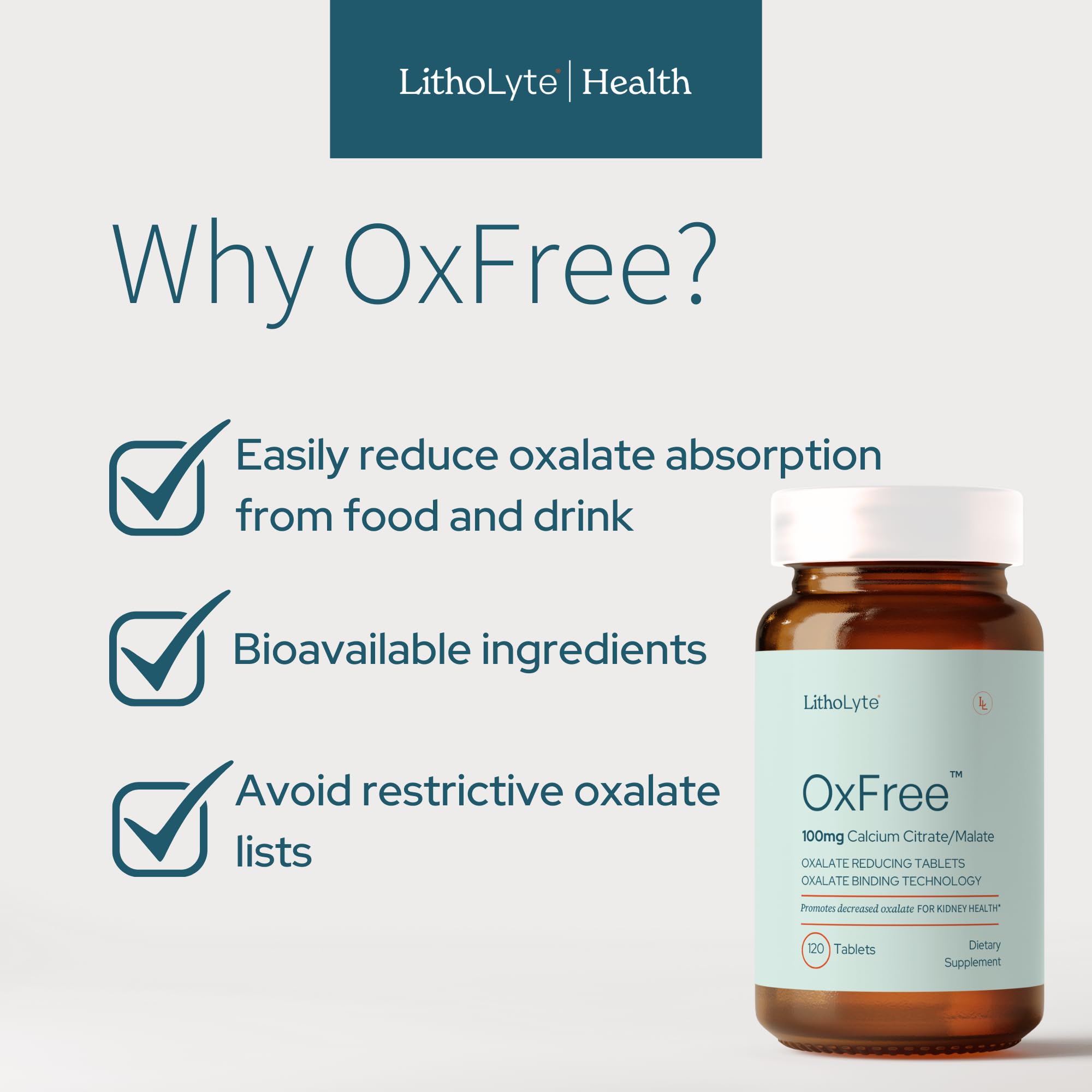 LithoLyte OxFree USA-made packaging on a clean surface.