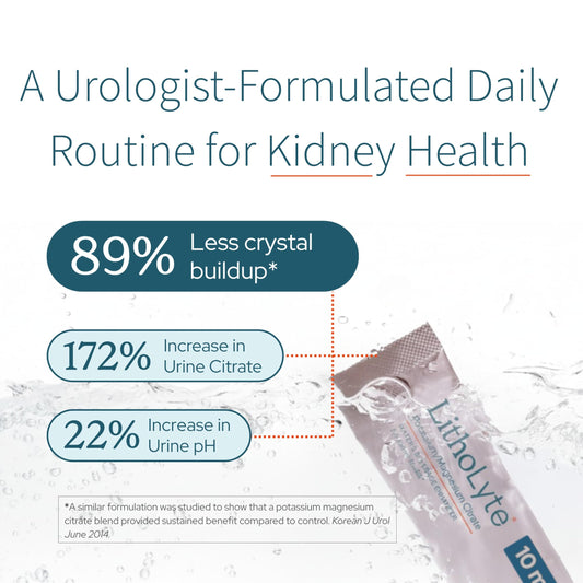 LithoLyte stick being added to a glass of water for on-the-go hydration.