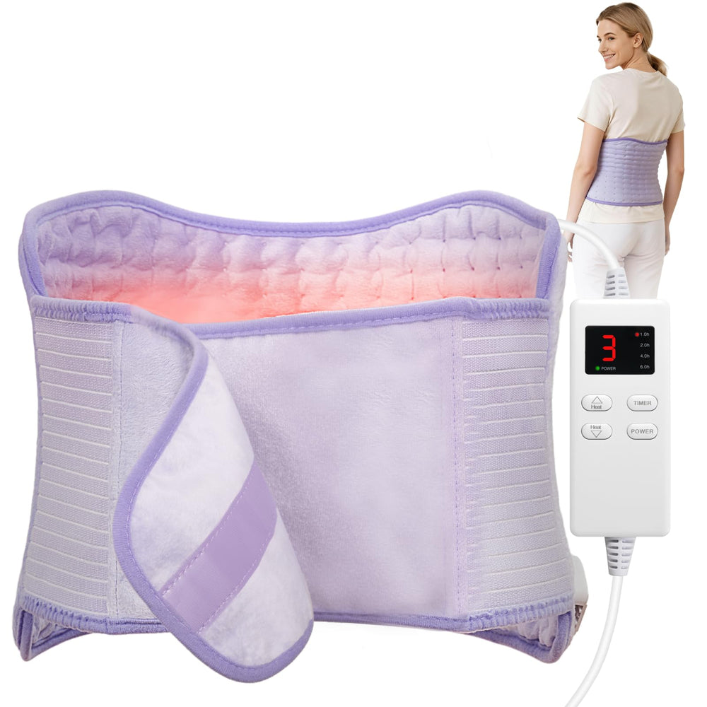 Litlisfly heating pad close-up shows plush coral fleece for cozy warmth.