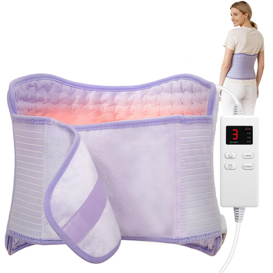 Litlisfly heating pad close-up shows plush coral fleece for cozy warmth.