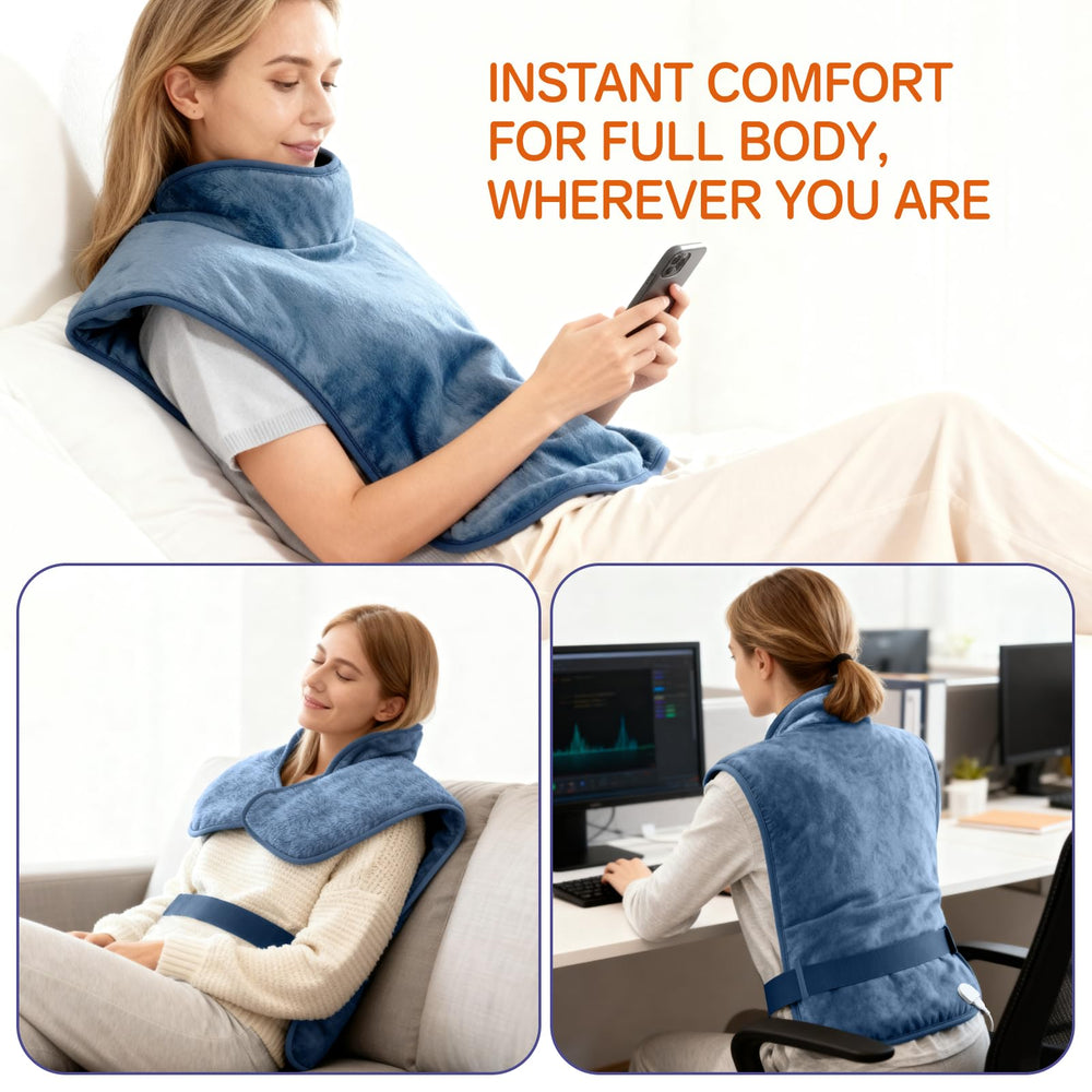 Weighted design and adjustable fit keep the pad secure during use.