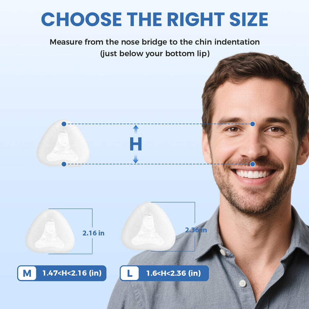 Litstone TMS Comfort nasal CPAP mask side view highlighting stable pressure and quiet sleep.