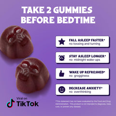 Bottle label highlights vegan, USA-made Deep Sleep Gummies.