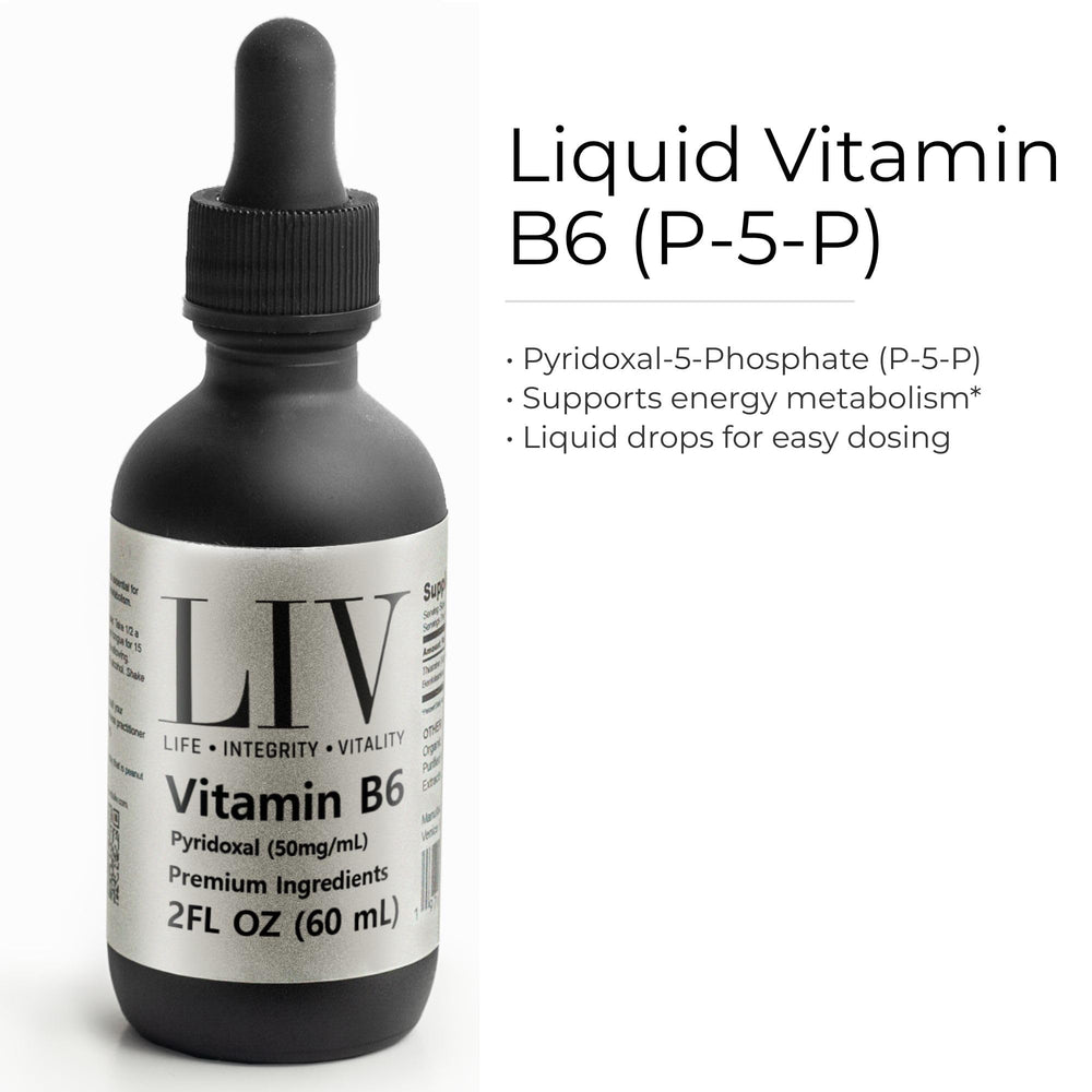 LIV B6 P5P active form drops for quick, absorbed supplementation.