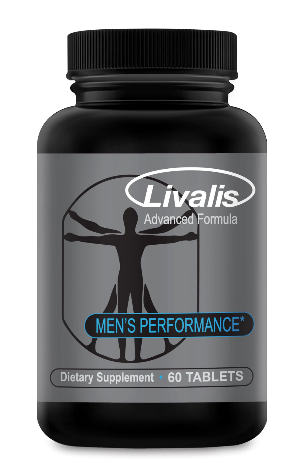 Livalis male enlargement bottle with capsules suggesting performance support