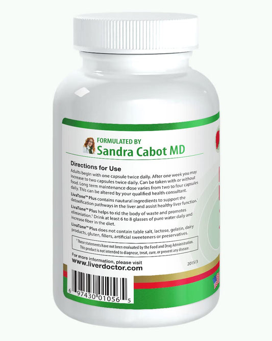 Livatone Plus capsules close-up for easy daily liver support.