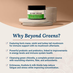 The included scoop enables easy daily measurement for Beyond Greens