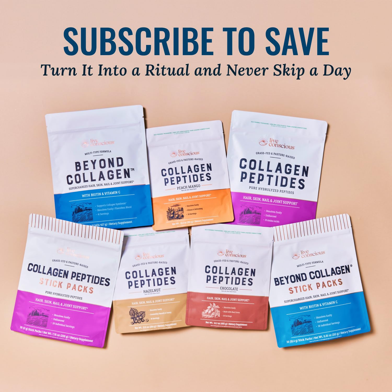 Live Conscious Collagen Peptides Grass-Fed sourcing – high-quality ingredients