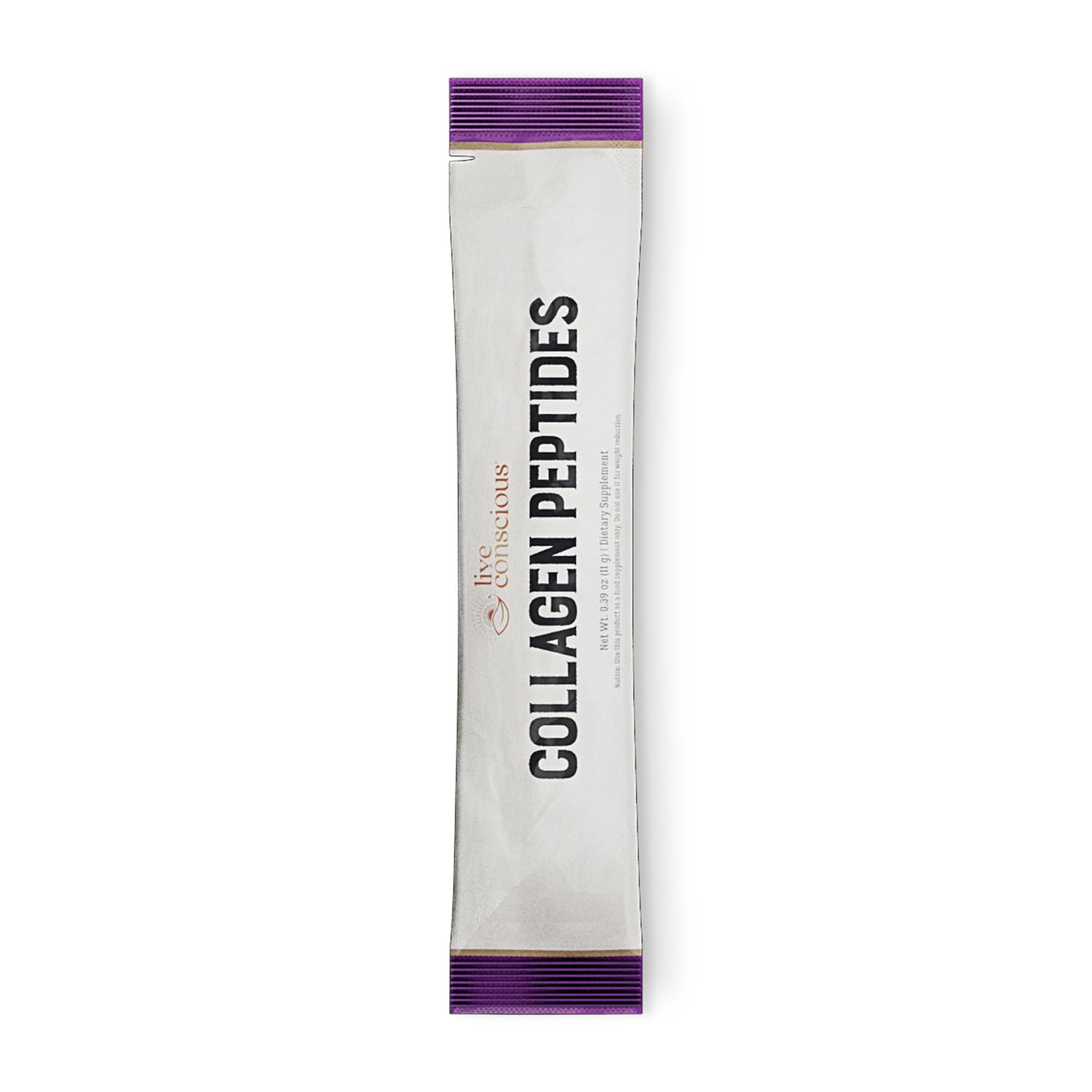 Live Conscious Collagen Peptides hair skin nails visual hinting beauty support.