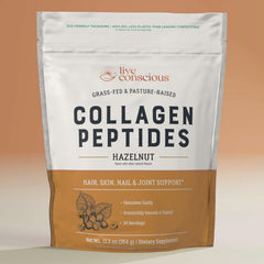 Live Conscious Collagen Peptides Hazelnut – convenient daily wellness routine