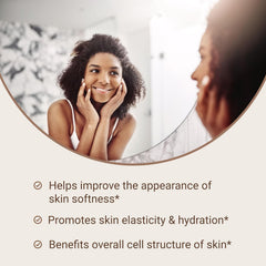 Live Conscious collagen powder chocolate near joints to illustrate potential joint support