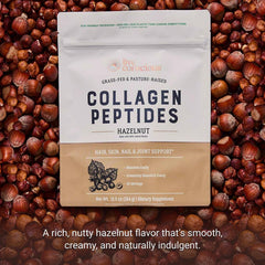 Live Conscious Collagen Powder hazelnut scoop highlights convenient daily dosing for consistent use.