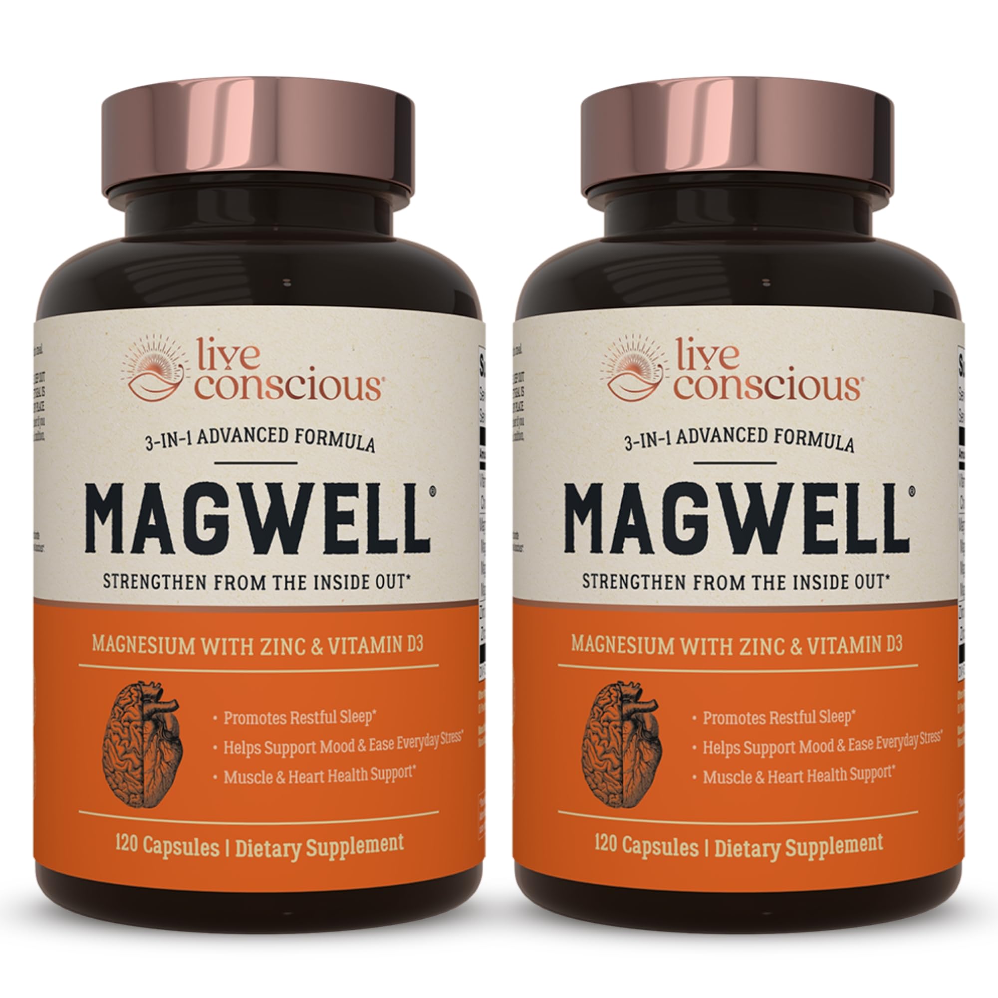 Live Conscious MagWell bottle-front showcasing the product for bone and immune support.