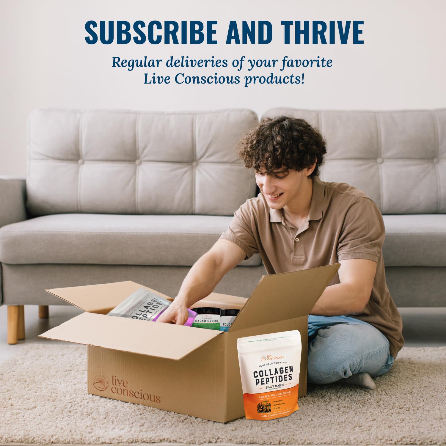 Live Conscious OptiWell 2-pack packaging for convenient at-home eye health.