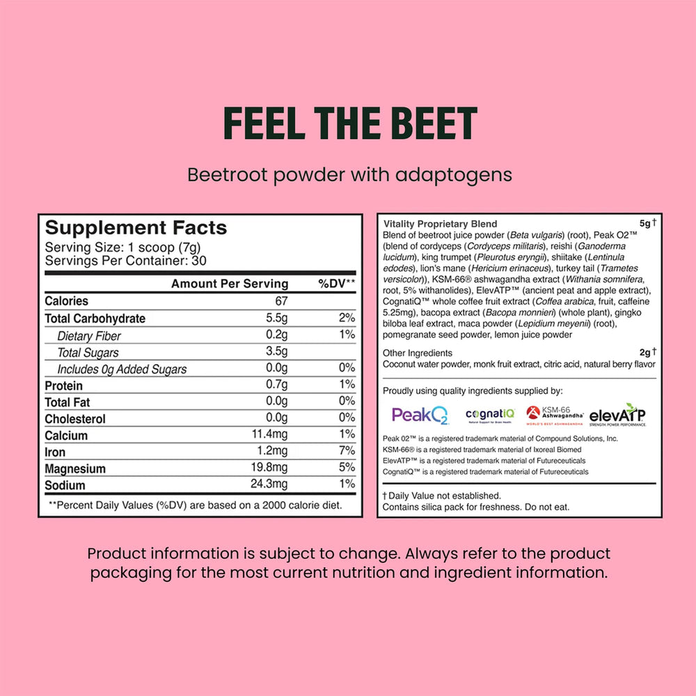 LIVE IT UP Feel The Beet kitchen routine shows easy daily ritual.