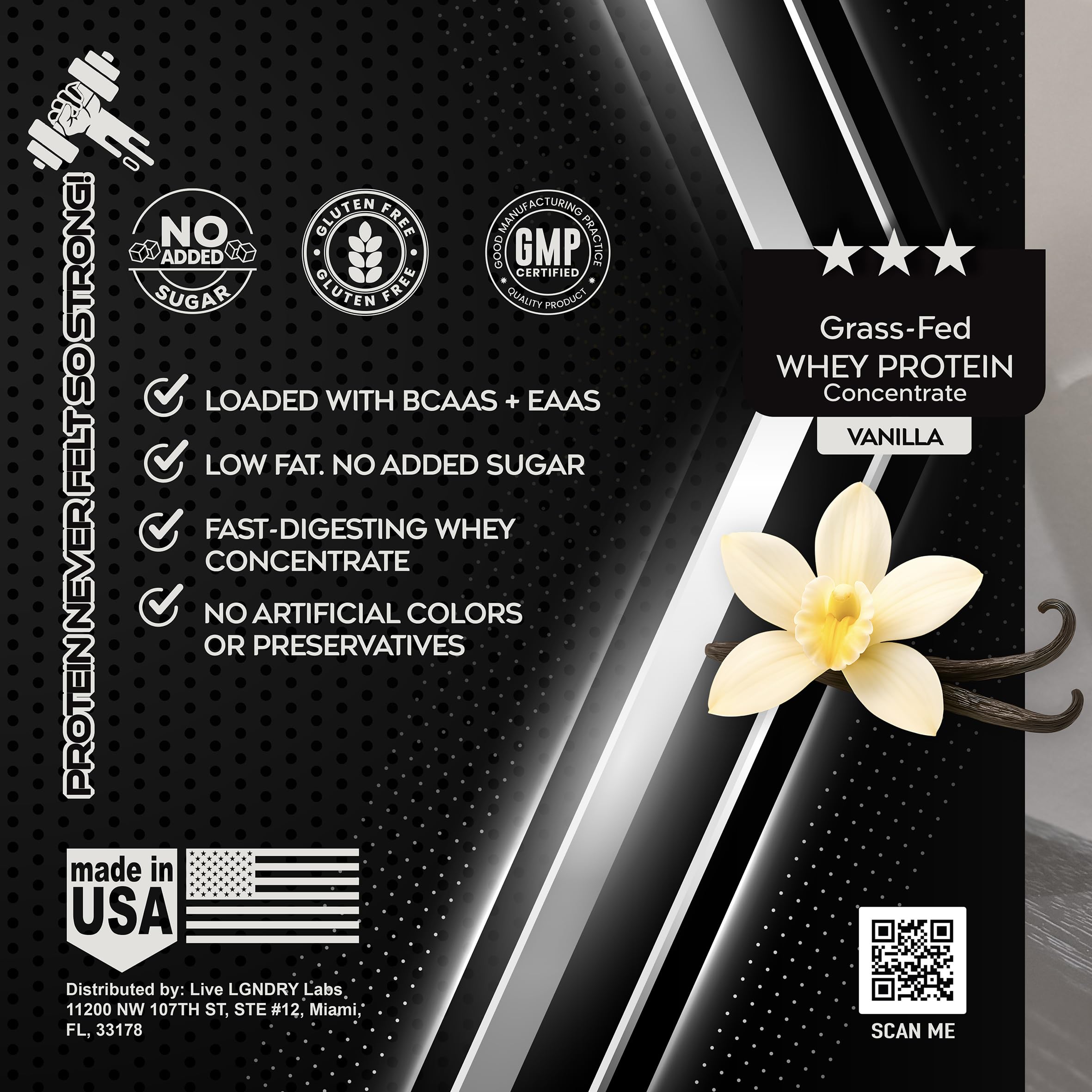 LIVE LGNDRY LABS NSF Certified for Sport seal on pack signaling trusted safety.