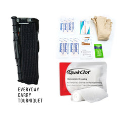 Live The Creed EDC Pocket Trauma Kit black ETQ tourniquet close-up