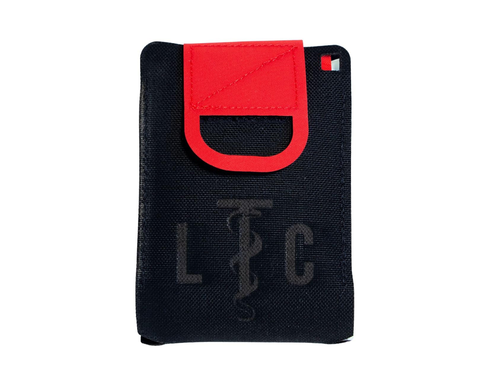 Live The Creed EDC Pocket Trauma Kit black front view for daily carry