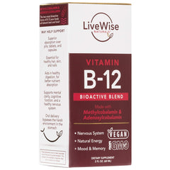 Vegan B12 liquid with organic ingredients for simple daily use